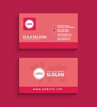 Creative Colorful Modern Easily Editable Vector Business Card Design Stock Illustration