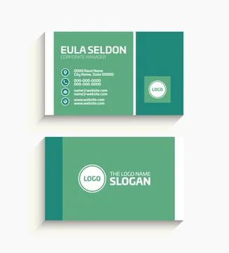 Creative Colorful Modern Easily Editable Vector Business Card Design Stock Illustration
