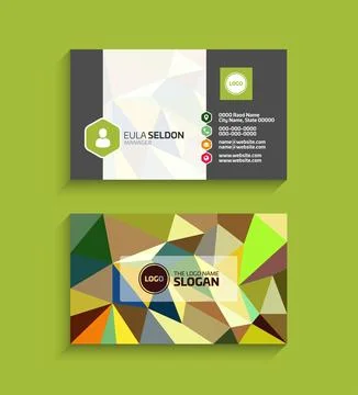 Creative Colorful Modern Easily Editable Vector Business Card Design Stock Illustration