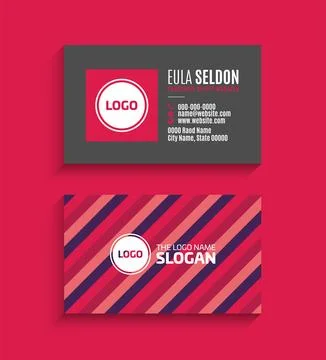 Creative Colorful Modern Easily Editable Vector Business Card Design Illustrazione stock