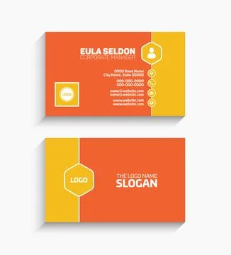 Creative Colorful Modern Easily Editable Vector Business Card Design Stock Illustration