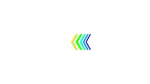 Creative colorful neon 3d swipe left directional pointer motion graphics video Stock Footage 341684987