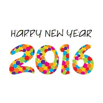 Creative colorful new year 2016 greeting design vector 스톡 일러스트