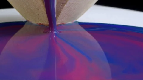 Creative colorful Slow spread of paint Stock Footage 125248985