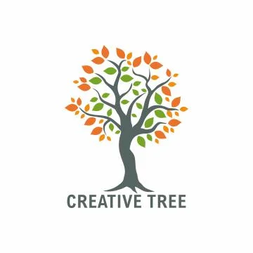 Creative Colorful Tree Logo Symbol vector Stock Illustration