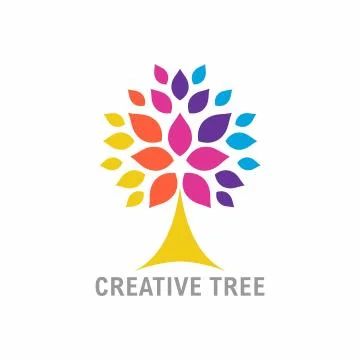 Creative Colorful Tree Logo Symbol vector Stock Illustration