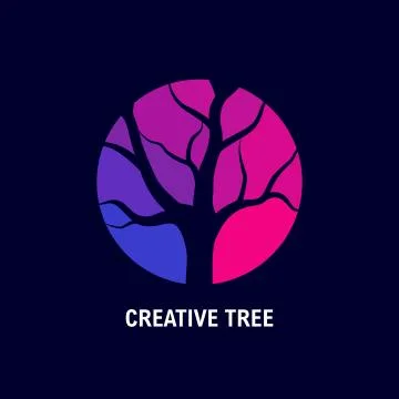 Creative Colorful Tree Logo Symbol vector Stock Illustration