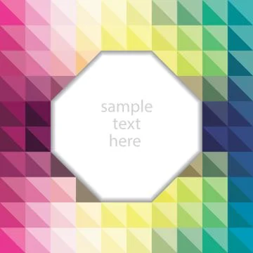 Creative colorful triangular design banner design vector Illustrazione stock