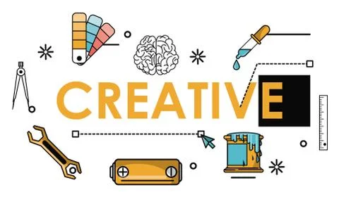 Creative colors and ideas Illustrazione stock