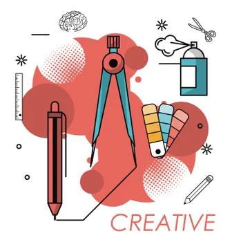 Creative colors and ideas 스톡 일러스트