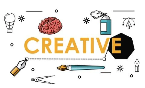 Creative colors and ideas Stock Illustration
