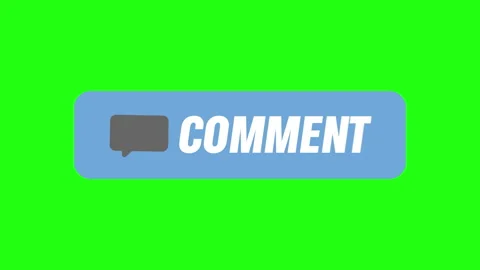 Creative comment, subscribe and like button separated on green screen background Stock Footage 312359581