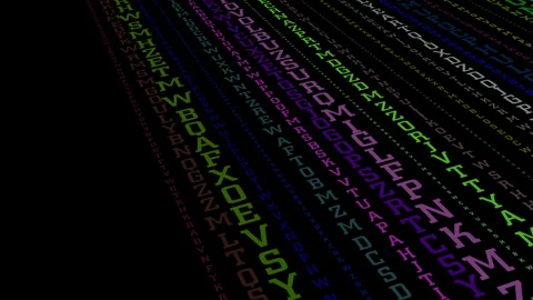 Creative communication abstract concept with code and encrypted messages Stock Footage 252267499