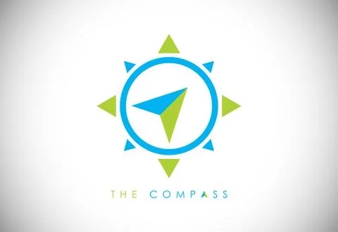 Creative Compass Concept Logo Design Template. Compass Logo sign and symbol.. イラスト素材