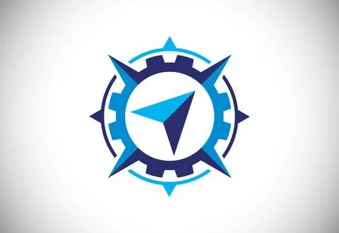 Creative Compass Concept Logo Design Template. Compass Logo sign and symbol.. イラスト素材