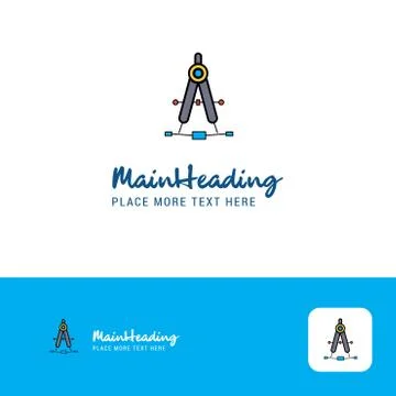 Creative Compass Logo Design. Flat color Logo place for Tagline. Vector Illus イラスト素材