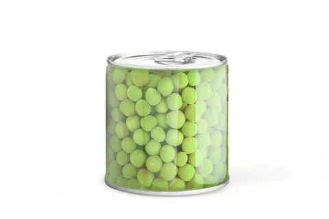 Creative Composite Packaging Design of Canned Green Peas with Pull Tab  Sty.. Stock Photos