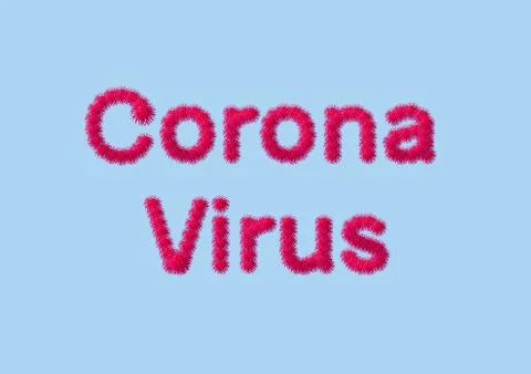 Creative composition with the image of a virion particle of a new coronovirus. Stock Photos