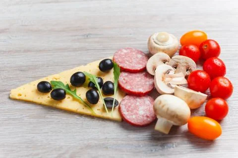 Creative composition of ingredients Stock Photos