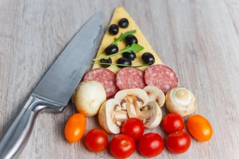 Creative composition of ingredients Stock Photos