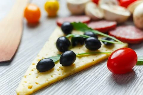 Creative composition of ingredients Stock Photos