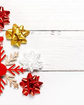 Creative composition made of Christmas decoration as tree on White background Stock Photos