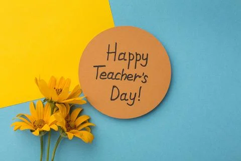 Creative composition teacher day elements Stock Photos