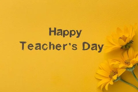 Creative composition teacher day elements Stock Photos