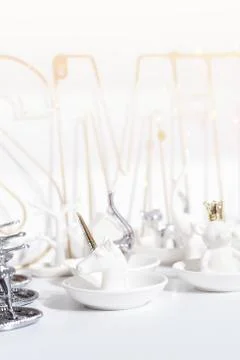 Creative composition with unicorn Stock Photos