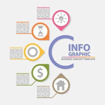 Creative concept for abstract infographics background template design Stock Illustration