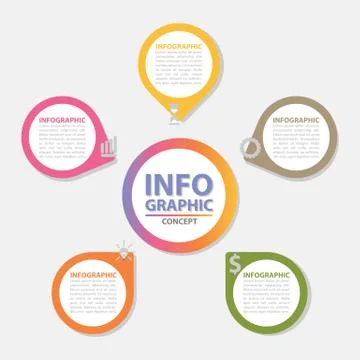 Creative concept for abstract infographics background template design Stock Illustration