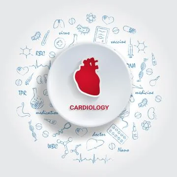 Creative Concept Background Of The Human Heart. Medical Symbol Of Cardiology Stock Illustration