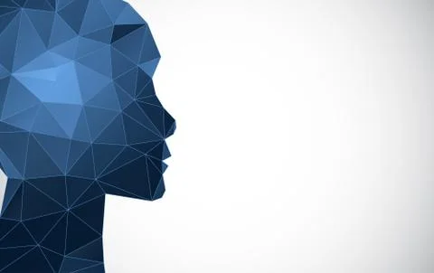 Creative concept background with triangular grid. Vector science illustration Stock Illustration