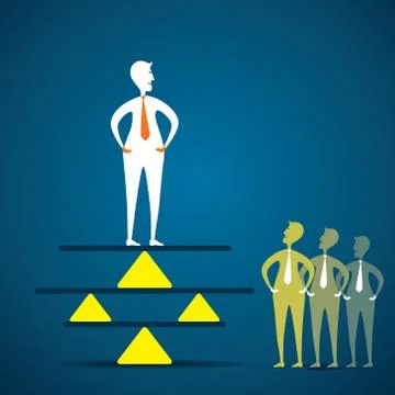 Creative concept of balance , men balancing in business concept Stock Illustration