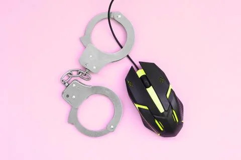 Creative concept of combating computer crime, hackers and piracy Stock-Fotos