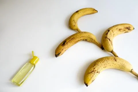 Creative concept for coronavirus outbreak. Bunch of ripe spotted bananas. Stock Photos