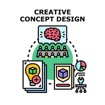 Creative concept design process generating business ideas イラスト素材