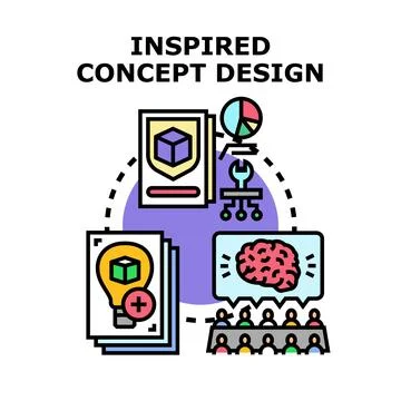 Creative concept design process inspiring new ideas 스톡 일러스트