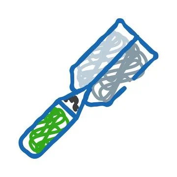 Creative concept drawing a pencil sharpener sketch Stock Illustration