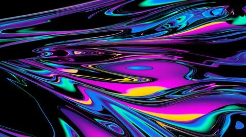 Creative concept fluid colors backgrounds. Trendy Vibrant Fluid Colors. 3d re Stock Illustration
