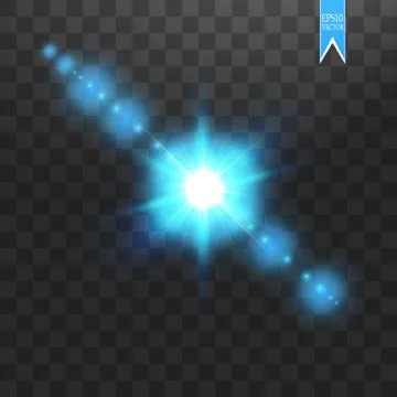 Creative concept Glow light effect stars bursts with sparkles isolated on Stock Illustration