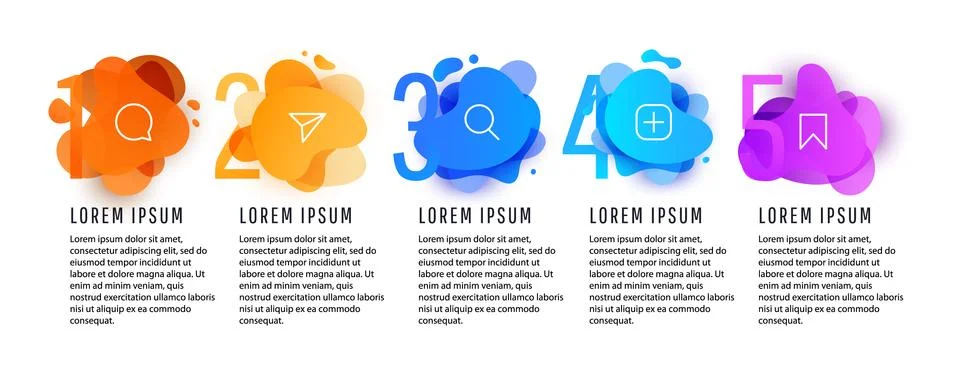 Creative concept of gradient graph elements, diagrams Stock Illustration