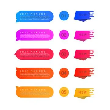 Creative concept of gradient graph elements, diagrams Stock Illustration