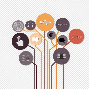 Creative concept growth Tree idea  Vector illustration Modern template Design Illustrazione stock