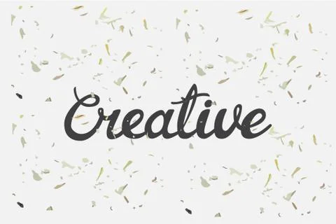 Creative concept hand lettering calligraphy with grunge texture Stock Illustration