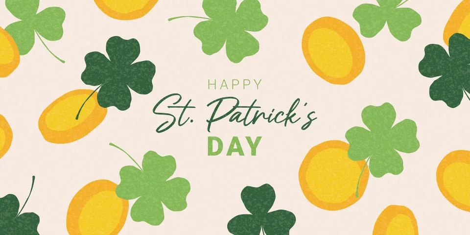 Creative concept of Happy St. Patrick's Day banner Stock Illustration