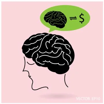 Creative concept of the human brain Stock Illustration