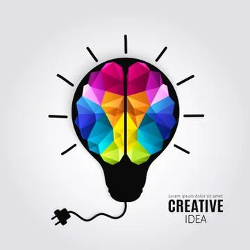 Creative concept of the human brain... Stock Illustration
