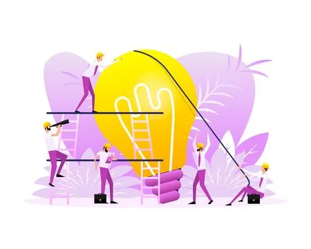 Creative concept idea. Creative vector illustration. Team work concept Illustrazione stock