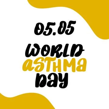 Creative Concept illustration Of World Asthma Day With Inhaler And Stylish Text Stock Illustration